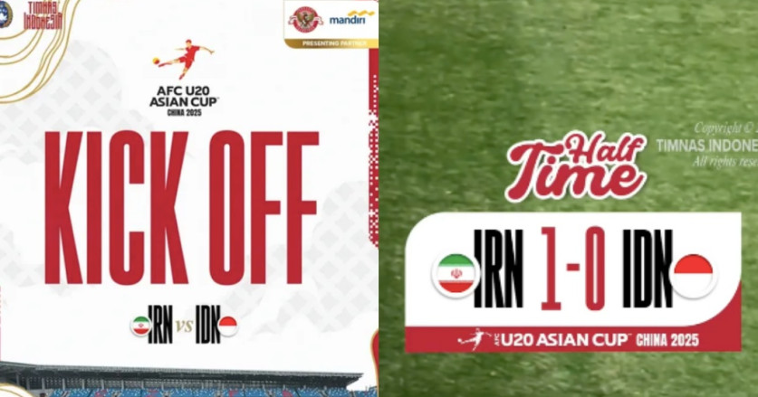 Kenapa Akun Resmi Timnas Indonesia Tak Unggah Hasil Fulltime Lawan Iran U20, Hanya Ada Halftime