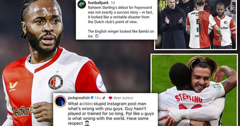 Jack Grealish Tanggapi Postingan 'Bodoh' tentang Raheem Sterling